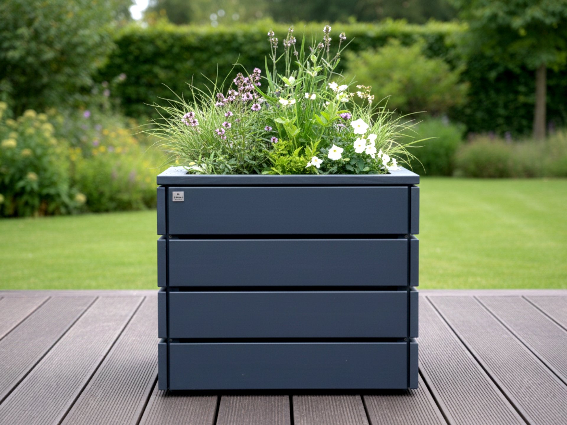 Pflanzkübel Classic 80 in Anthrazit – ideale Lösung für Terrasse & Balkon