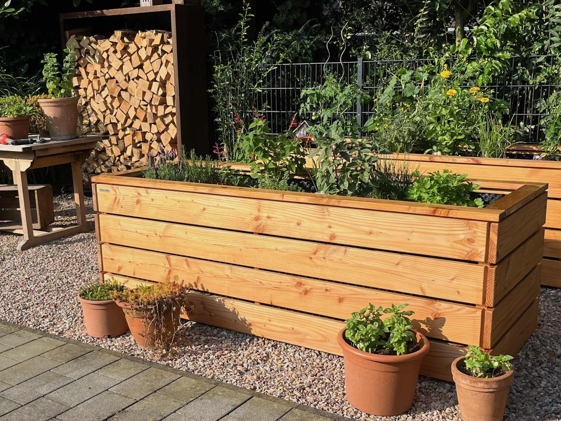Hochbeet Classic 200 x 80 x 83 cm, Natur Geölt