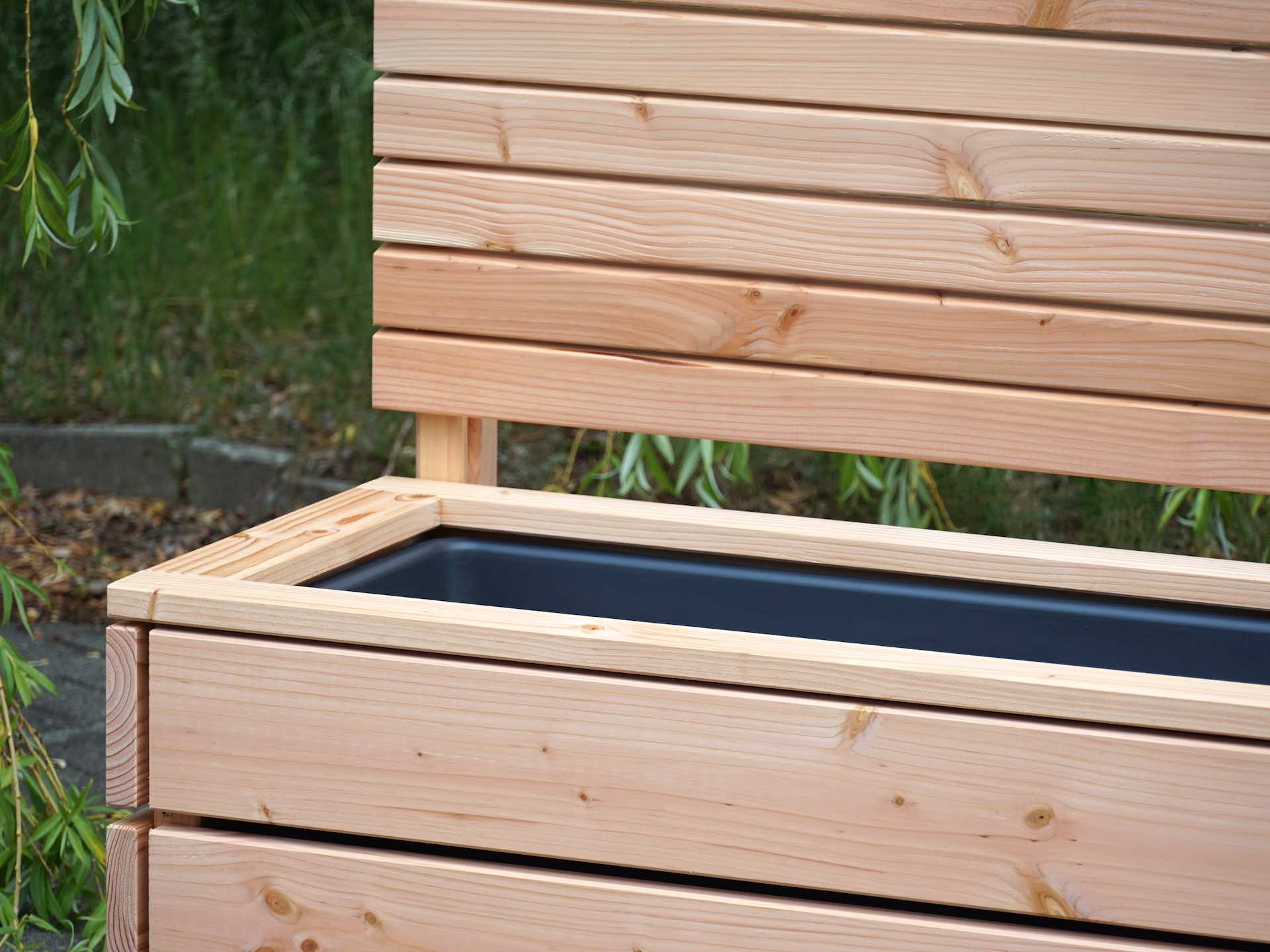 Pflanzkasten Größe 2L aus Douglasie - Detailfoto