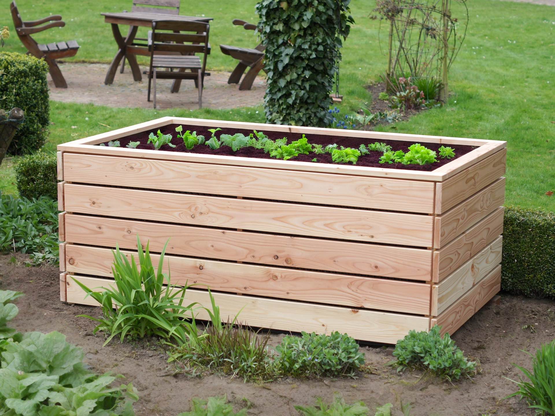 Hochbeet Classic 200 x 100 x 83 cm, Natur